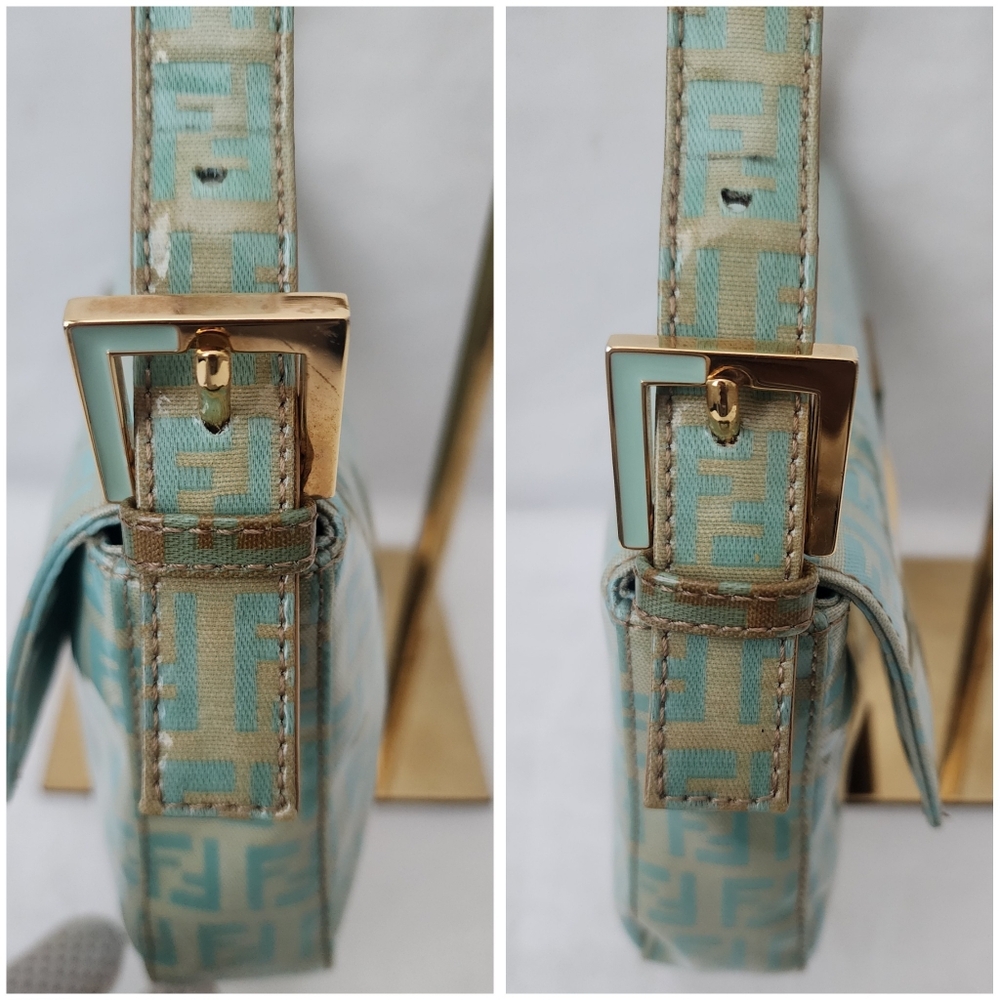 Auth Fendi Zucchini Mama Baguette Shoulder Bag - Picture 9 of 11